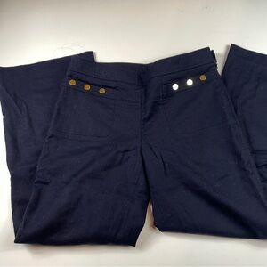 Tory Burch Wool navy blue pants